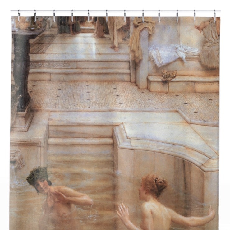 Women Bathing Shower Curtain Close Up, Victorian Shower Curtains