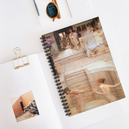 Women Bathing Spiral Notebook Displayed on Desk