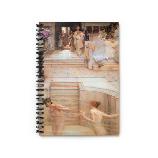 Women Bathing Notebook with Victorian era cover, perfect for journaling and planning, featuring elegant Victorian-era illustrations.