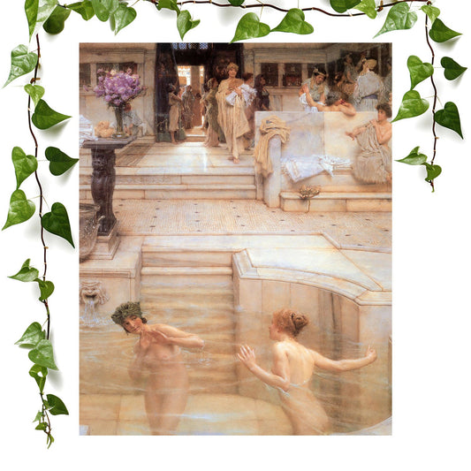 Women Bathing art prints featuring a victorian era, vintage wall art room decor