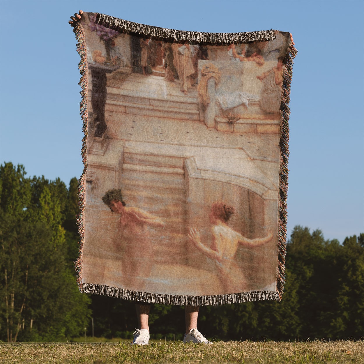 Women Bathing Held Up Outside