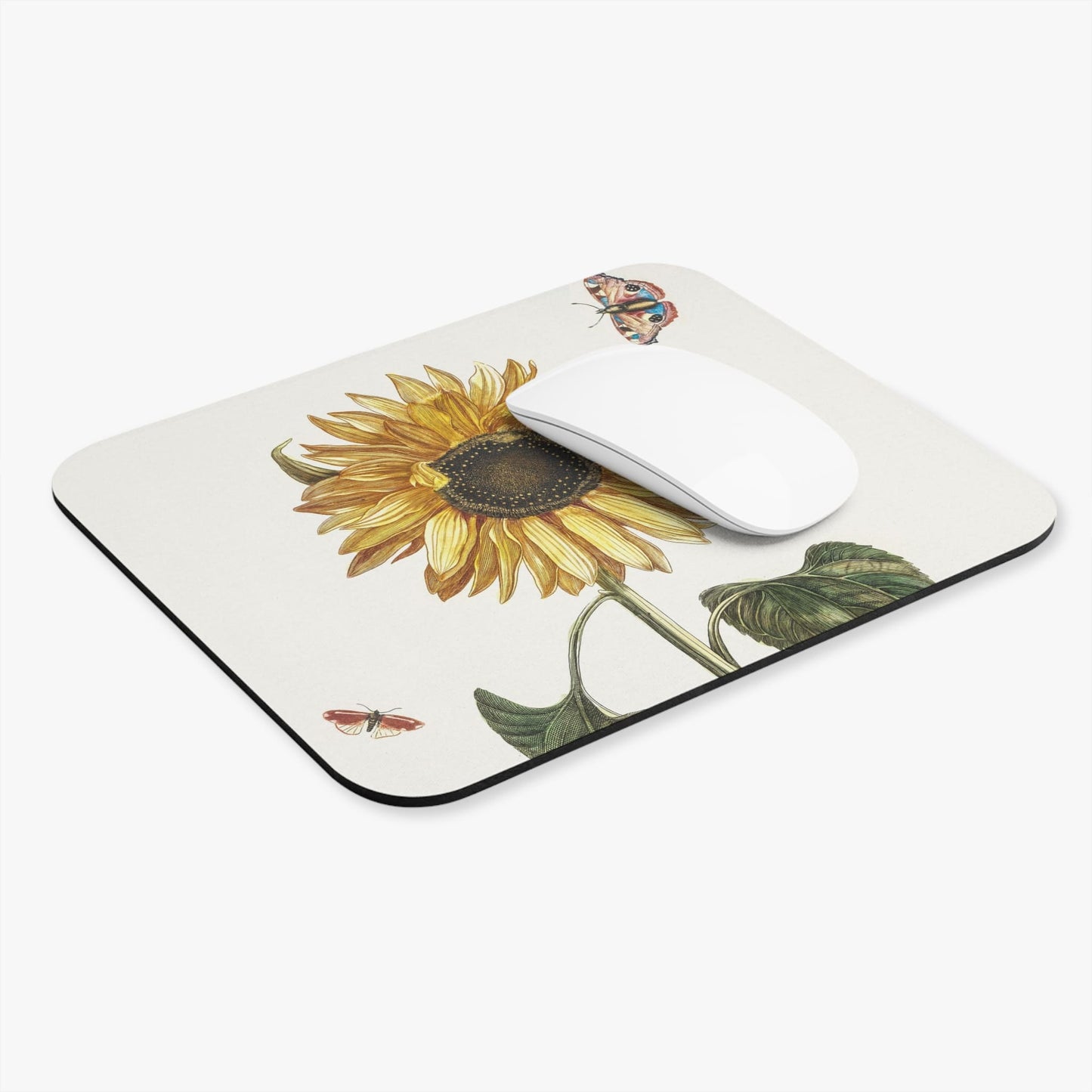 Yellow Sunflower Mouse Pad | Simple Flower Aesthetic Desk & Office Decor