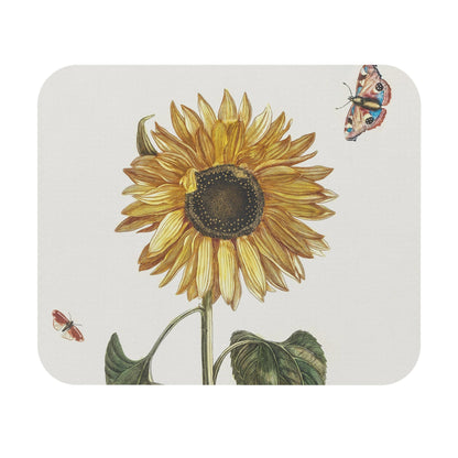 Yellow Sunflower Mouse Pad with a simple flower aesthetic, adding brightness to desk and office decor.
