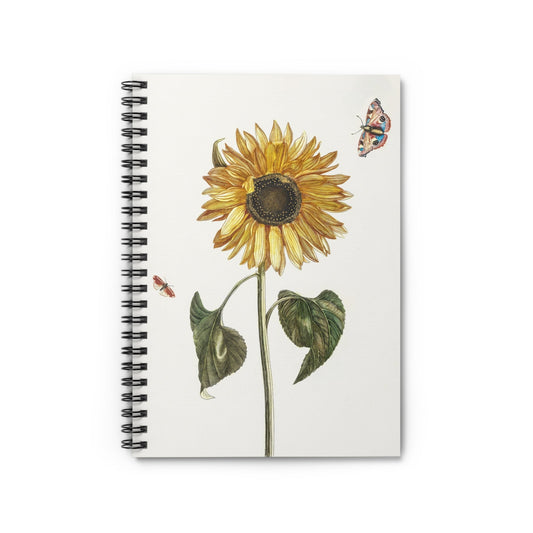 Yellow Sunflower Notebook with Simple Flower cover, great for journaling and planning, highlighting a simple yellow sunflower design.