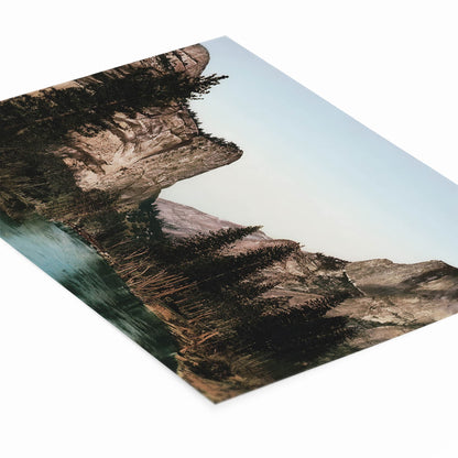 Yosemite National Park Art Print Laying Flat on a White Background