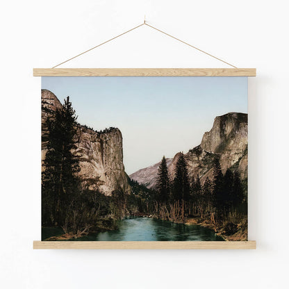 Yosemite National Park Art Print in Wood Hanger Frame on Wall