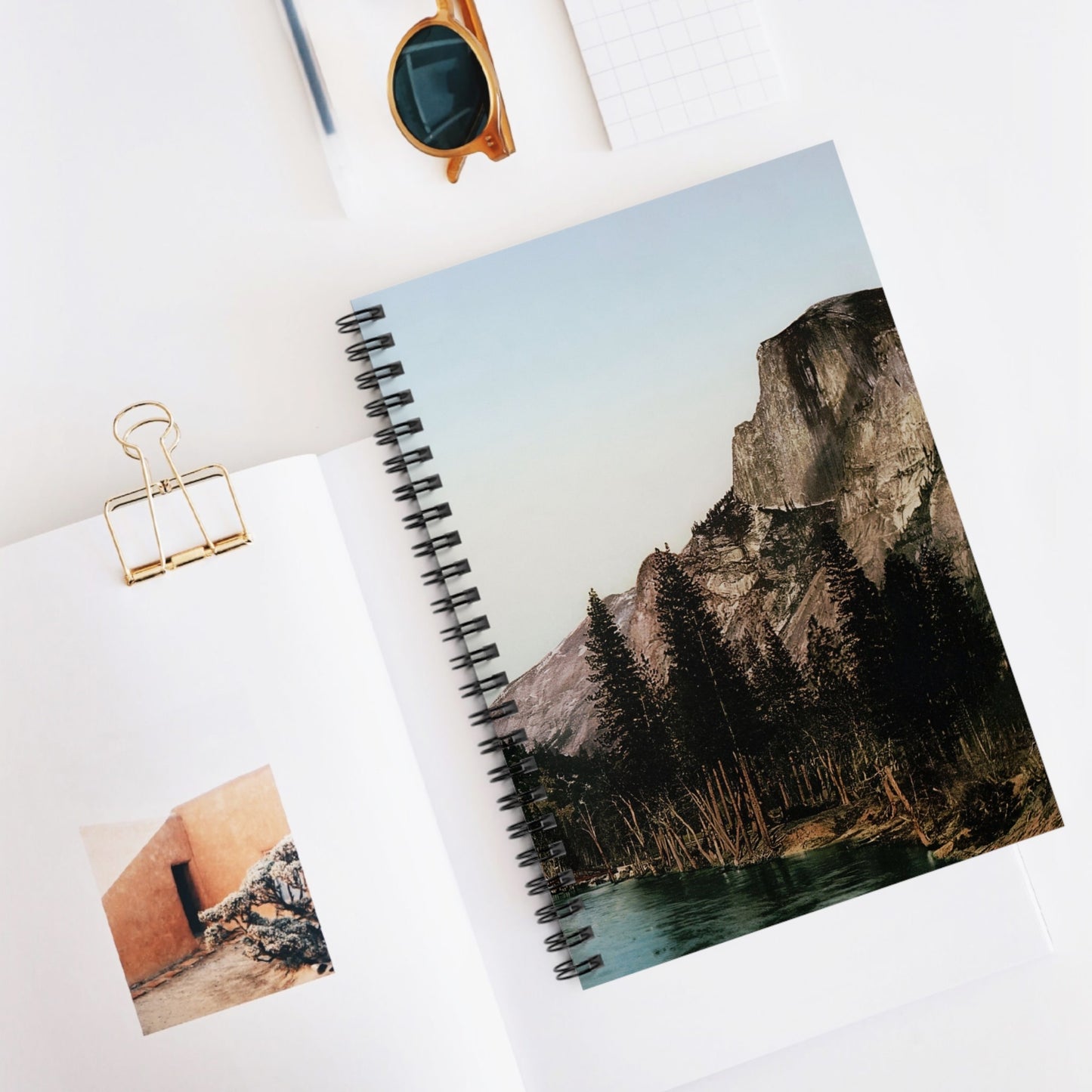 Yosemite National Park Spiral Notebook Displayed on Desk