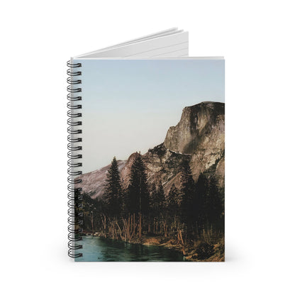 Yosemite National Park Spiral Notebook Standing up on White Desk