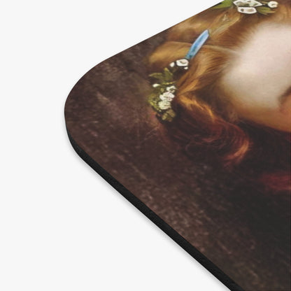Young Maiden Vintage Mouse Pad Design Close Up