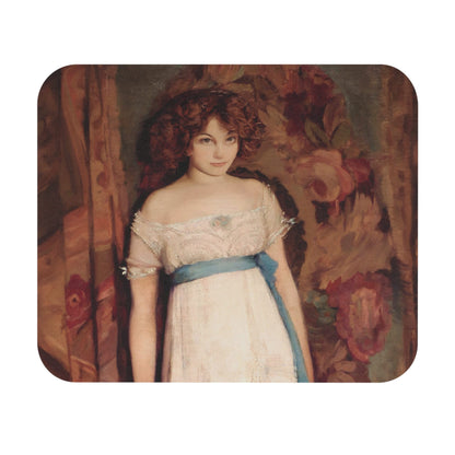 Young Maiden Mouse Pad featuring Victorian era art, perfect for desk and office decor.