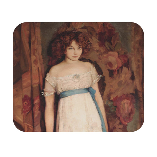 Young Maiden Mouse Pad featuring Victorian era art, perfect for desk and office decor.