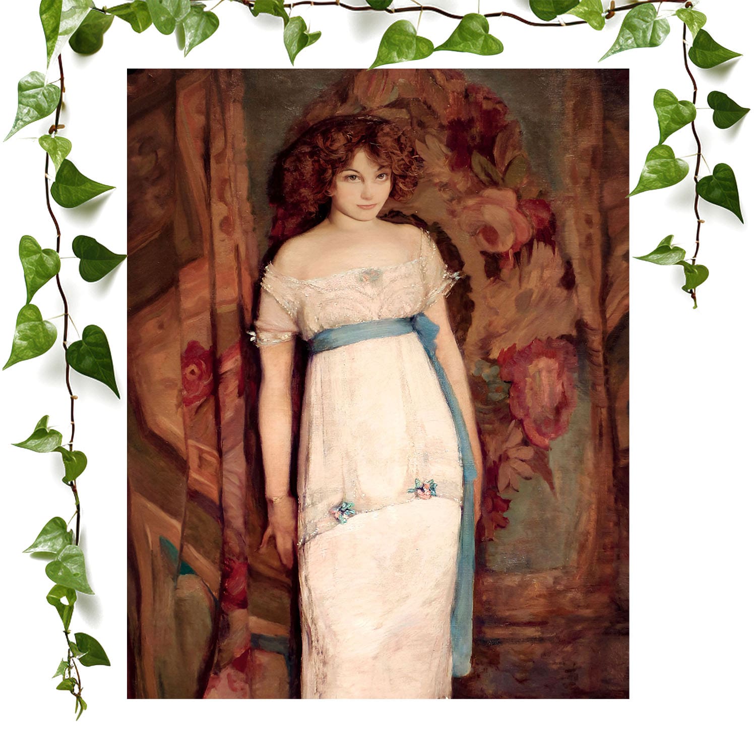 Young Maiden art prints featuring a victorian era, vintage wall art room decor