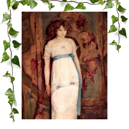 Young Maiden art prints featuring a victorian era, vintage wall art room decor